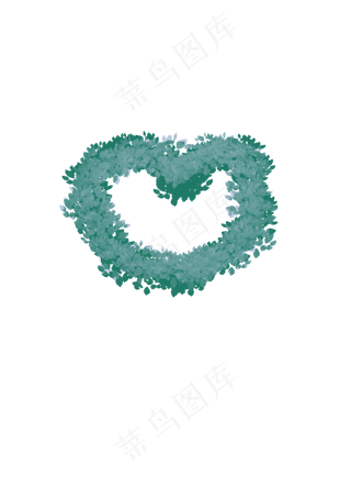 清新双层爱心图案
