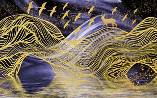 金色背景 中国风背景图片