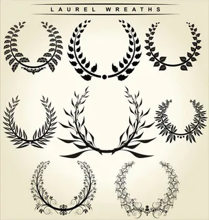 树叶花环01——矢量素材