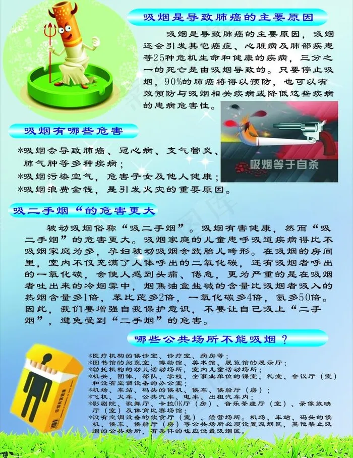 吸烟危害图片cdr矢量模版下载