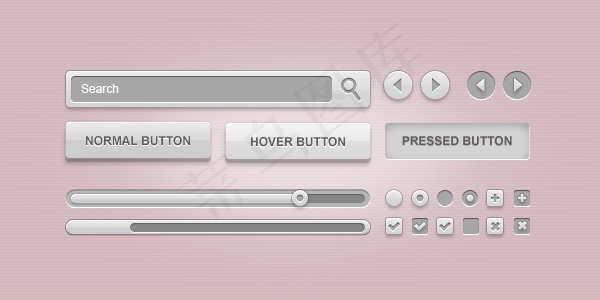 GUI元素组psd素材psd模版下载