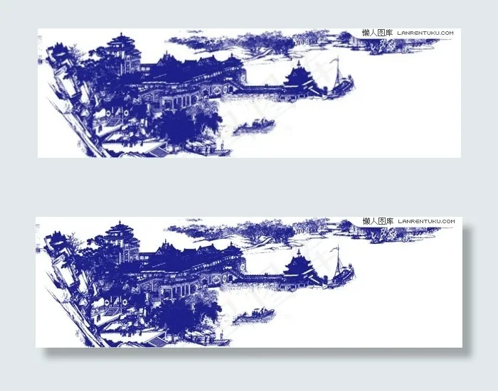 清明上河图部分画卷ai矢量模版下载