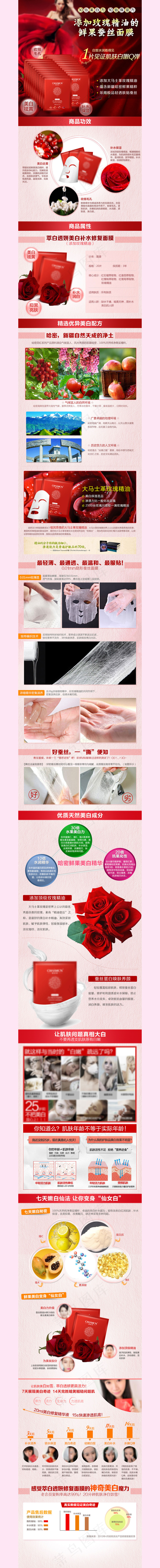 美白面膜-20片(790X10000(DPI:72))psd模版下载