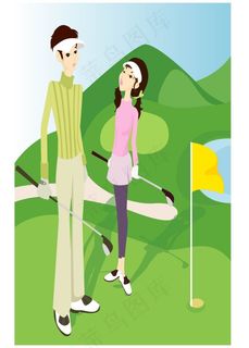 打高尔夫球 的人物