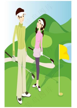 打高尔夫球 的人物