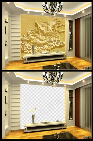 背景墙展示场景图样机图画册印刷图