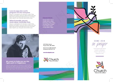 祈祷和平教会公益活动视觉形象设计模...