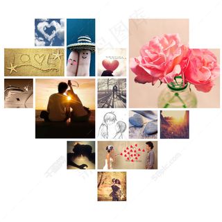 心形照片墙爱情表白告白个性照片墙