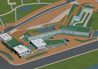 商业中心建筑群鸟瞰效果图设计