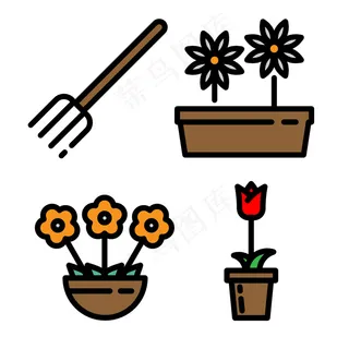 农耕工具icon图标 农耕工具icon图标