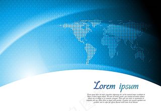 蓝色世界地图背景