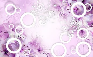 3D圈圈背景墙图片