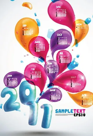 2011年历矢量素材图片