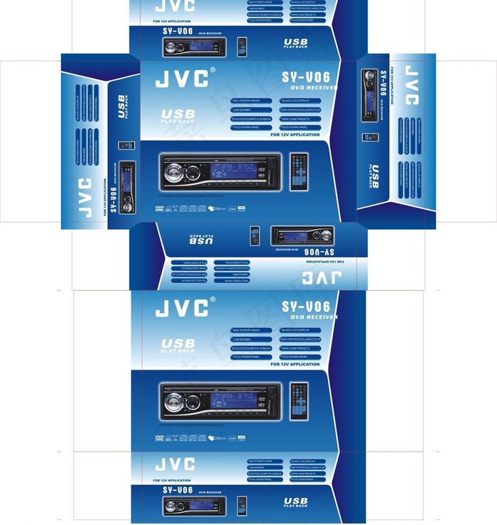 DVD包装盒cdr矢量模版下载