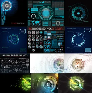 信息科技背景矢量