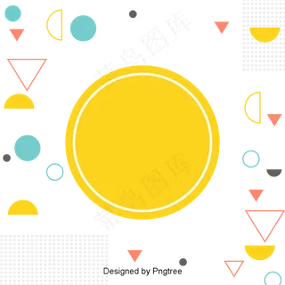 黄色卡通圆框黄色卡通圆框