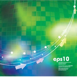 绚丽时尚弧线背景矢量素材