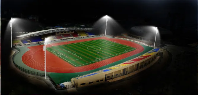 体育场球场灯光效果图
