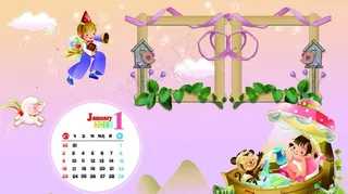 2011儿童台历1月图片