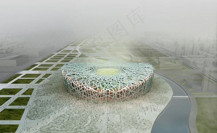 鸟巢鸟瞰图图片