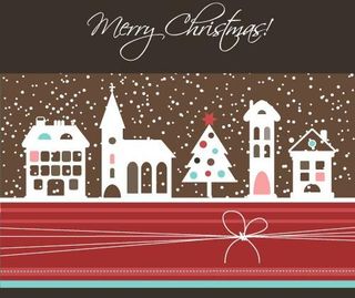 卡通圣诞背景矢量素材二