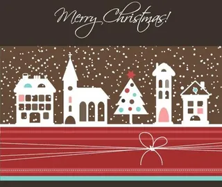 卡通圣诞背景矢量素材二