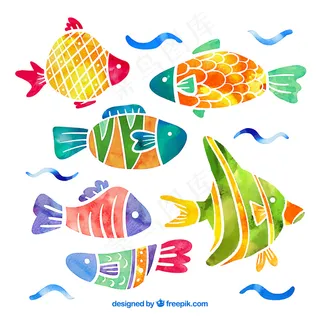 卡通鱼矢量