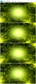 高清绿色方块空间LED视频素材