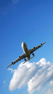 仰拍飞机高清摄影图片