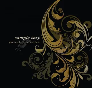 金色欧式花纹 底纹图片