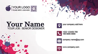 简约几何图形科技透明名片