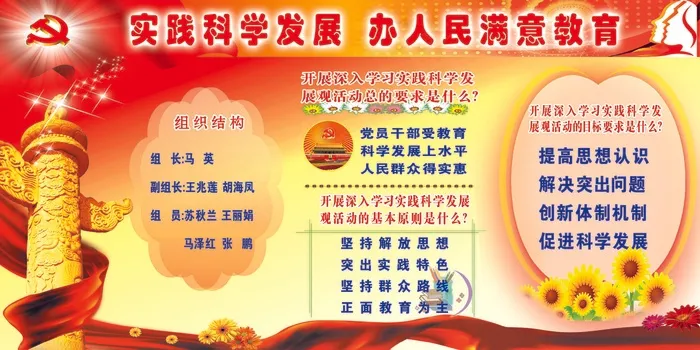 实践科学发展观psd模版下载