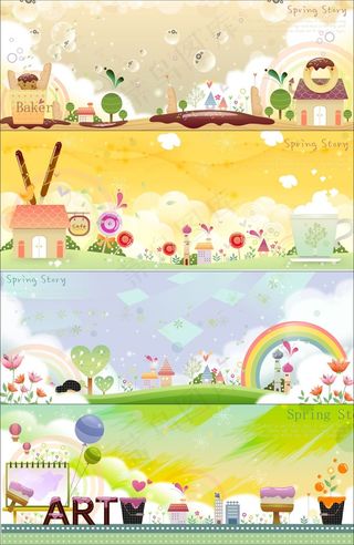 卡通封面素材免费下载