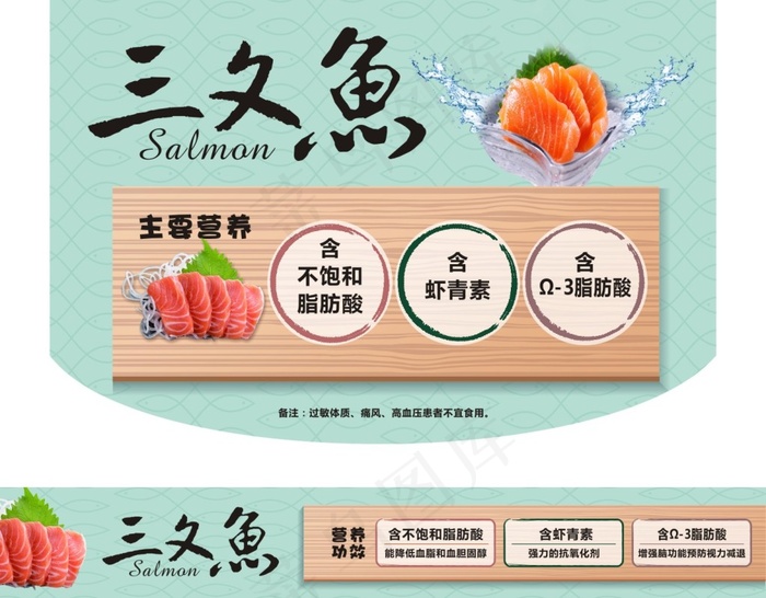 三文鱼吊旗cdr矢量模版下载
