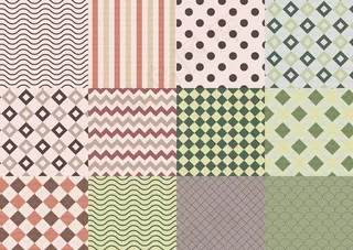 12款波浪线和格子背景PS图案