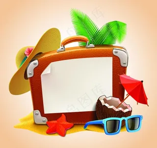 夏日旅游背景图片