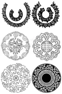 矢量中国传统纹样素材设计免费下载