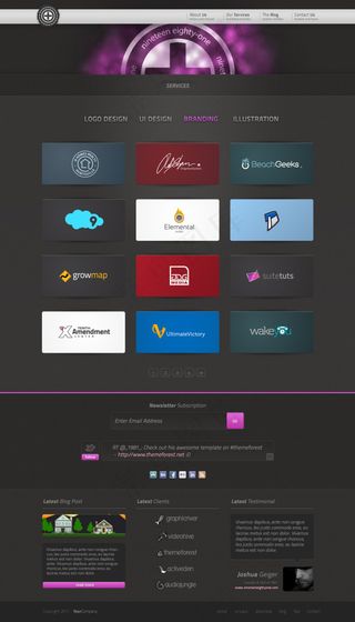 国外企业网页模板 服务页面 官网...