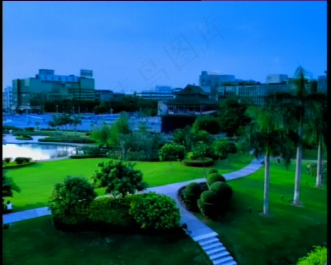 城市内雅致实景视频素材