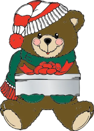 圣诞熊与当前剪辑艺术