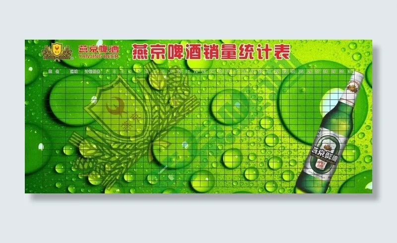 啤酒 燕京 营业额图片cdr矢量模版下载
