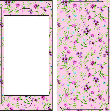 iphone6彩绘碎花保护膜