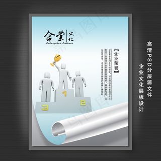 企业文化展板PSD模板下载
