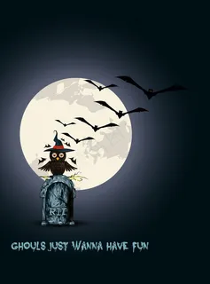 万圣节的背景与猫头鹰矢量插画