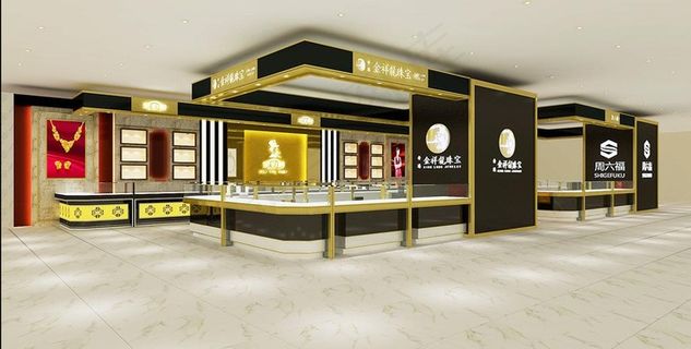 珠宝展柜周六福图片