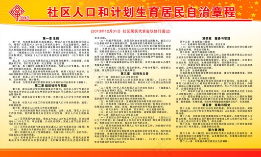 社区人口和计划生育居民自治章程