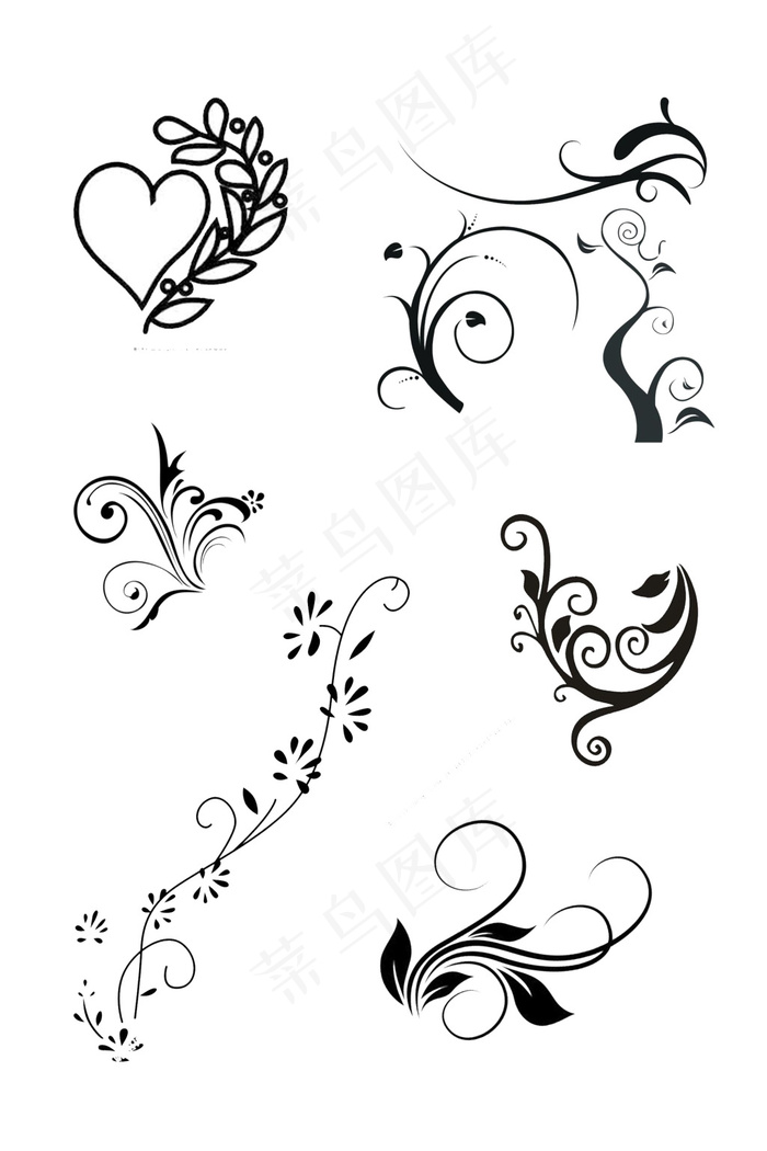 花纹线稿设计图