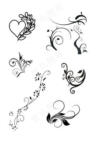 花纹线稿设计图