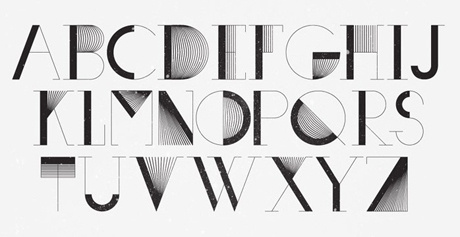 线条构成抽象矢量字体素材