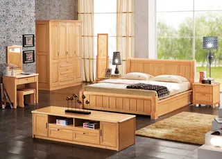 实木床背景 实木床免费下载